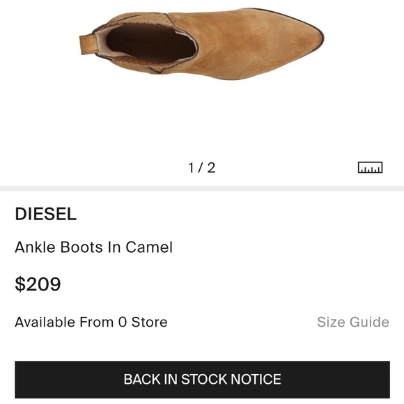 DIESEL suede ankle boots/booties. - Picture 2 of 5
